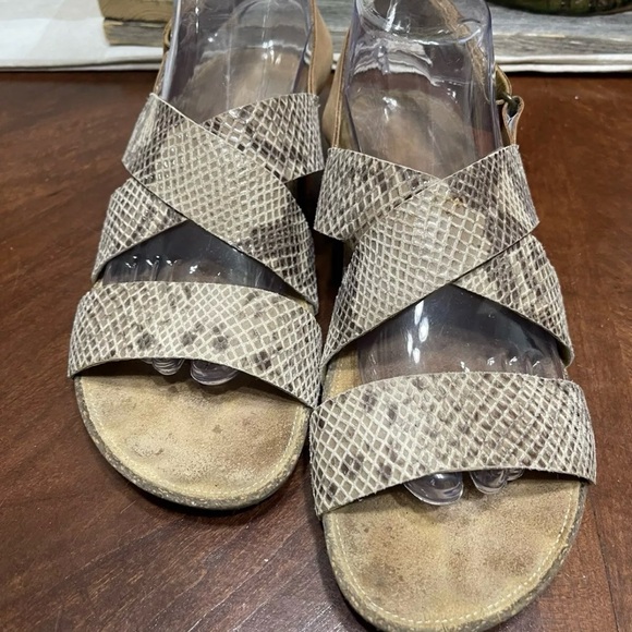 Clarks Artisans Sandals Perri Dunes Snakeskin - Picture 3 of 10